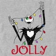 thumbnail image 2 of Men's The Nightmare Before Christmas Jack Jolly Christmas Lights Graphic Tee Athletic Heather Medium, 2 of 5