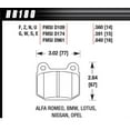 thumbnail image 3 of Hawk Performance HB180F.560 Brake Pads - HPS Compound - Front - Set of 4 Fits select: 2003,2004 INFINITI G35, 3 of 3