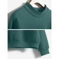 thumbnail image 4 of Pullover Sweatshirts for Women Mock Neck Soft Comfy Sweatshirt Plus Size Fall Sweater with Pocket Long Sleeve Fashion Solid Color Loose Casual Pullover Sweatshirts Oversized Fall Tops Trendy Clothes, 4 of 4
