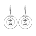 thumbnail image 1 of Engin Spatial Planétaire à la Recherche d'Humains Boucles d'Oreilles Cerceau Bijoux Cercle Goutte, 1 of 3