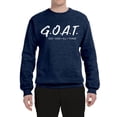 thumbnail image 2 of Wild Bobby, Goat God Over All Things Inspirational/Christian Unisex Crewneck Graphic Sweatshirt, Vintage Heather Navy, XX-Large, 2 of 6