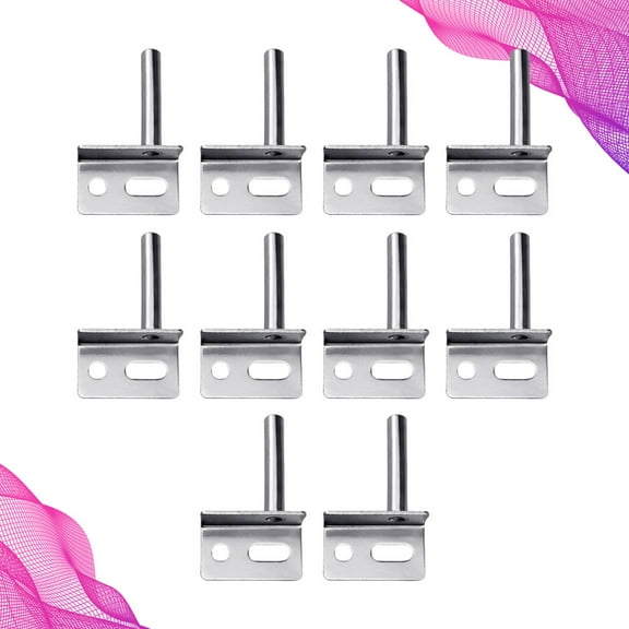 WEUVEB 10pcs Bathroom Door Hinge Iron Silver Heavy Duty for Shop Use