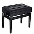 thumbnail image 3 of Tenive Dual Padded Wooden Artist Piano Music Keyboard Bench w/Book Storage, 25" Adjustable, 3 of 4