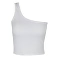 thumbnail image 2 of XuJwPNcy Workout Tops for Women Sleeveless One-Shoulder Shirts Ribbed Tees Slim Basic Tank Tops, 2 of 4