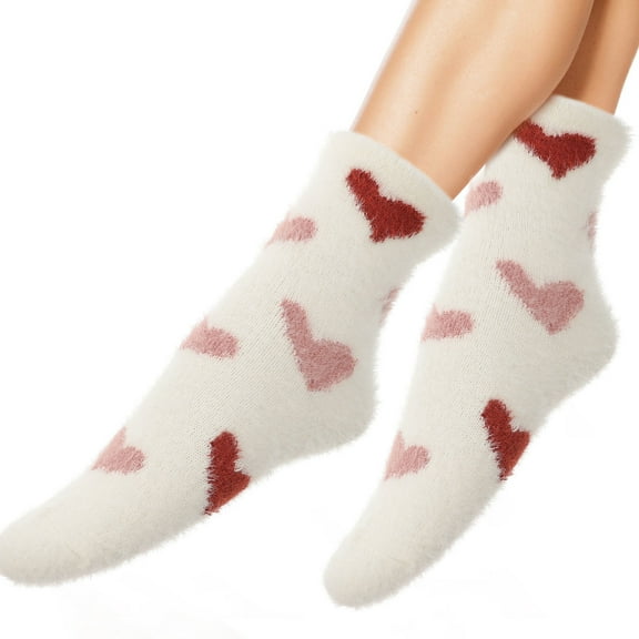 Raindrops  Short Socks Women Fun Ankle Thermal Calf Girls Women's White