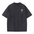 thumbnail image 5 of Christian T Shirts for Men 2026 Summer Casual Short Sleeve Crewneck Washed Vintage Shirt Christian Cross Graphic Tees, 5 of 7