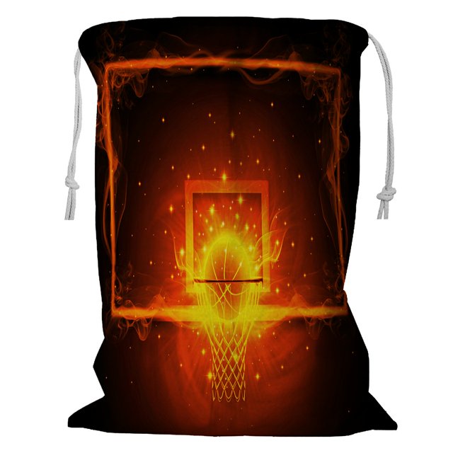 Cesta de Almacenamiento ABPHQTO para Aro de Baloncesto Bolsa para la Colada con Cordón 45x60 cm