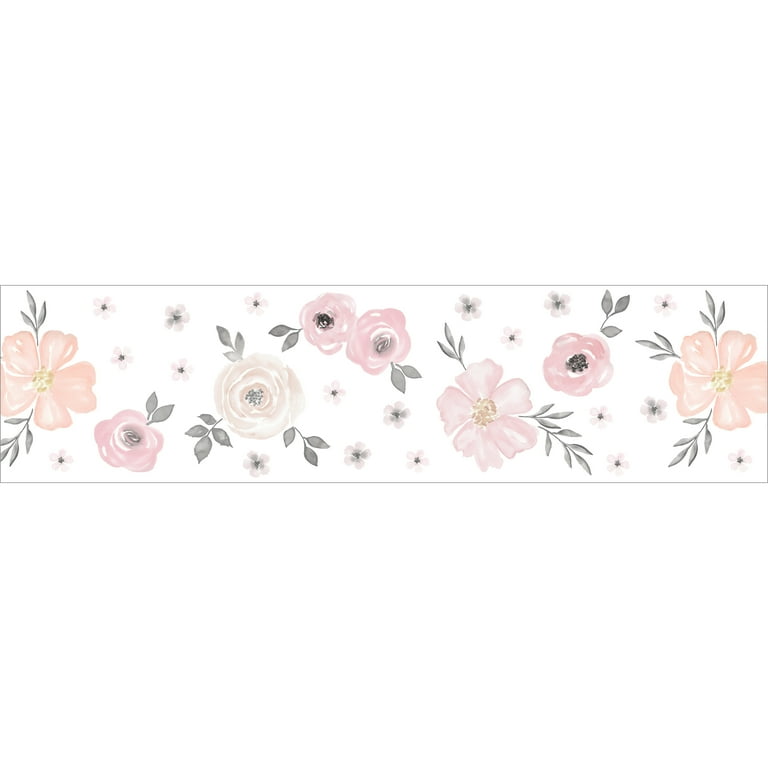 Watercolor Floral 15 L x 6