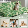 thumbnail image 6 of Xoenoiee Green Shamrock Daisy Flower Print Futon Cover Full Size Stretch Futon Mattress Cover St. Patrick's Day Decor Soft Armless Sofa Bed Slipcover Furniture Protector with Elastic Bottom, 6 of 7