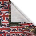 thumbnail image 3 of Ambesonne Union Jack Kitchen Curtains, UK Flags, 55"x45", Pale Coffee Red, 3 of 3