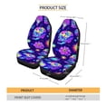 thumbnail image 2 of FOR U DESIGNS Skull Neon Hibiscus Print Car Front Seat Cover Comfortable Car Seat Protector Wear-Resistan Auto Front Seats Only Interior Covers for Vehicle SUV Truck Sedan, Pack of 2, 2 of 7