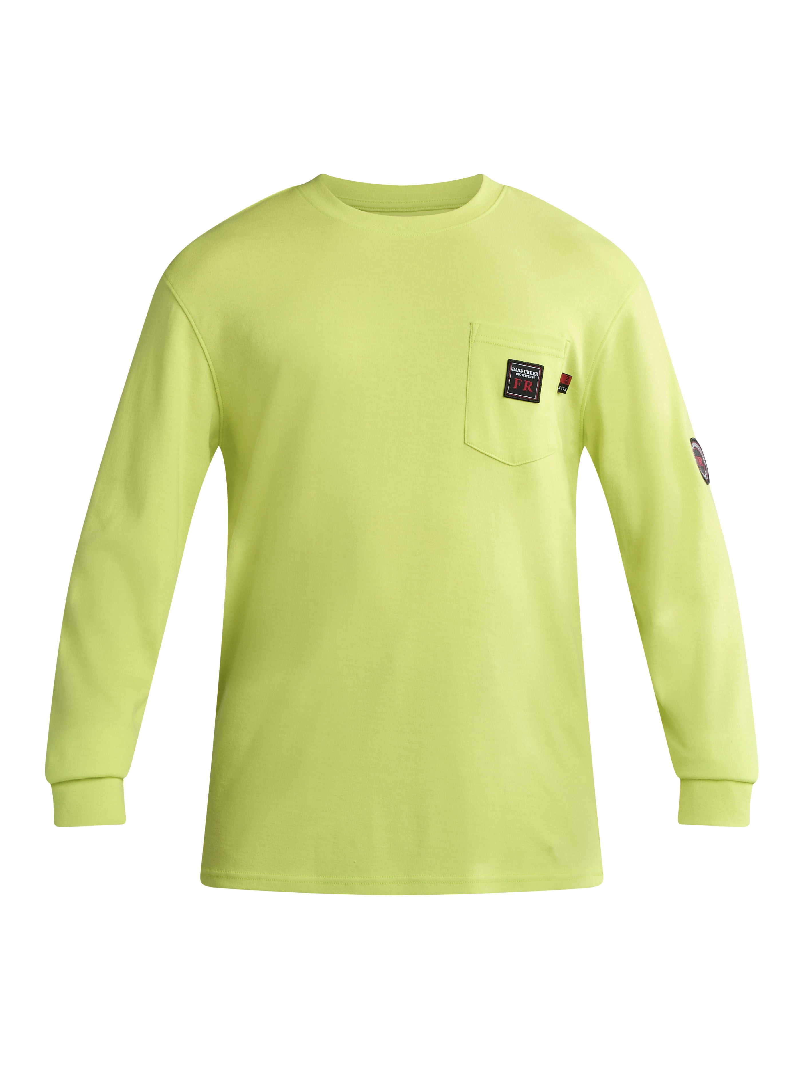 Bass Creek Outfitters Men's Flame Resistant Long Sleeve Crewneck Knit Top, Sizes M-2XL