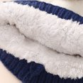 thumbnail image 4 of Odeerbi Toddler Boys Girls Winter Knitted Beanie Hat Scarf Gloves Set Children Knit Hat Warm Scarf Gloves Three Piece Thickened Pullover Hat Dark Blue One Size, 4 of 8