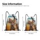 thumbnail image 2 of Fotbe Relaxing Cat With Orange Juice Bolsa Mochila con Cordón Estampada, Bolsa de Gimnasio Deportiva, Bolsa Cinch, Bolsa con Cordón para Hombres y Mujeres-Medium, 2 of 6
