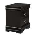 thumbnail image 4 of Traditional Solid Wood Nightstand with 2 Drawers in Black / Dark Cherry / White, 4 of 5