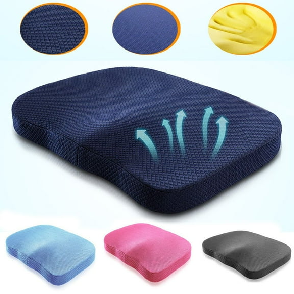 SPRING PARK Memory Foam Thick Car Front Seat Cushion Office Chair Soft Breathable Pad Mat