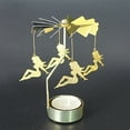 thumbnail image 1 of Hot Spinning Rotary Metal Carousel Tea Light Candle Holder Stand Light  Gift, 1 of 2