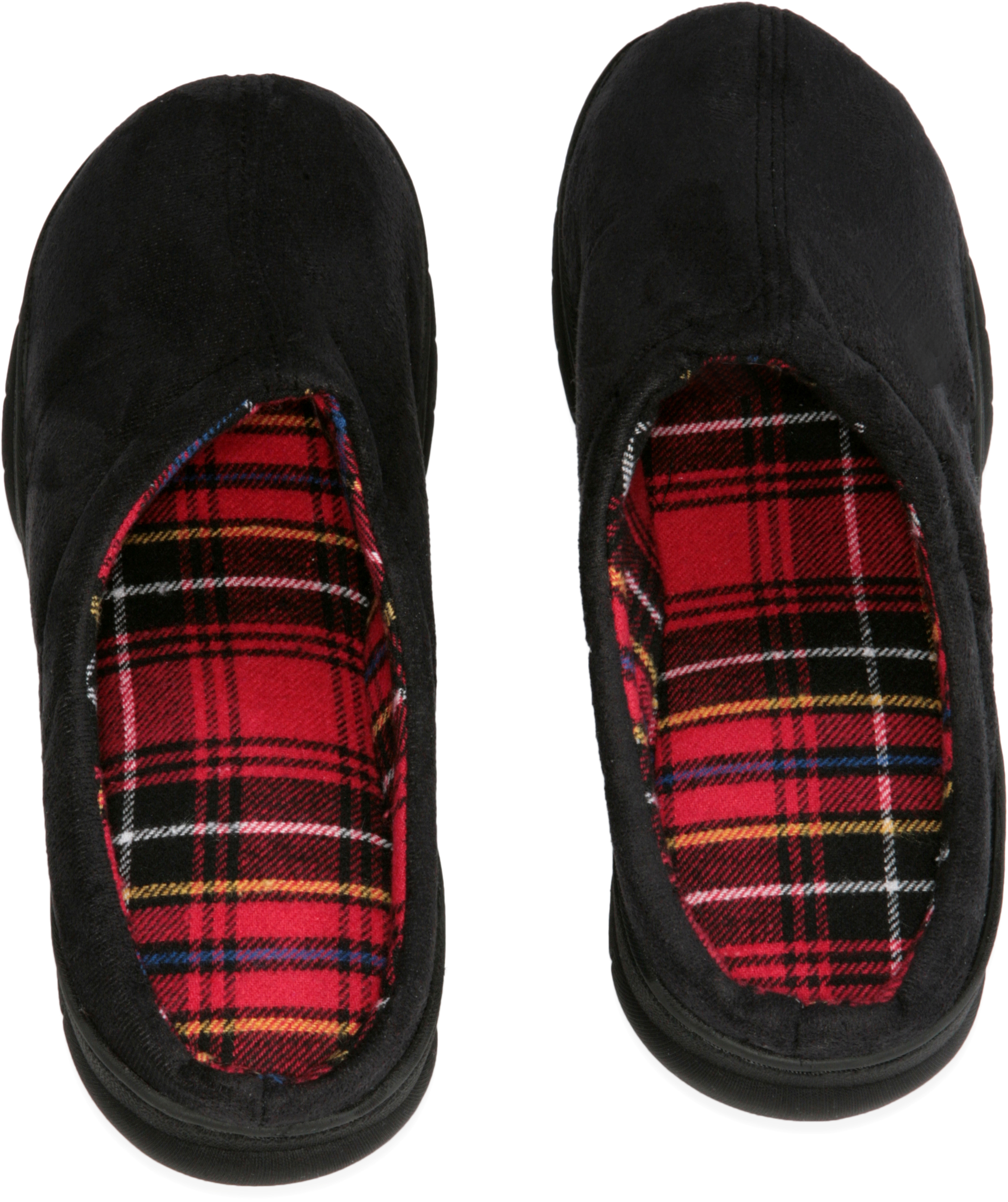 Deluxe Comfort Men's Memory Foam Slipper, Size 13-14 – Suede Vamp Checkered Lining – Memory Foam Insole – Strong TPR Outsole – Men's Slippers, Black Suede - image 3 of 5