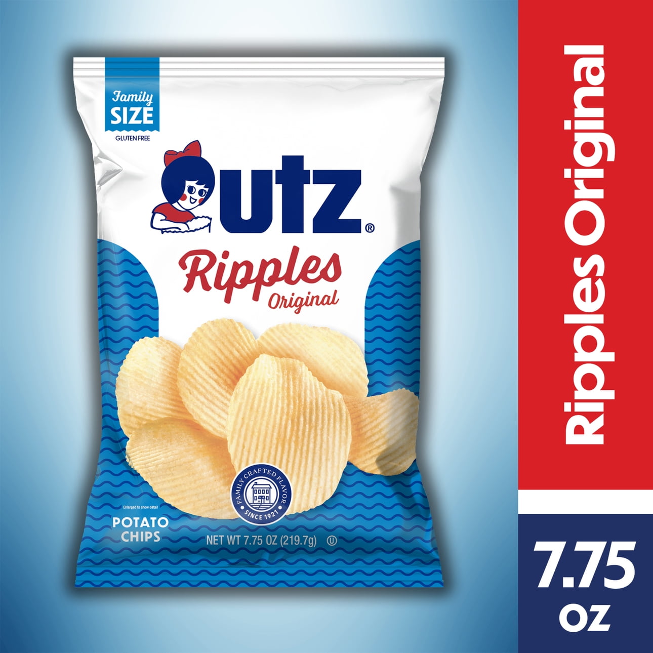 7.75 oz Utz Ripples Original Potato Chips