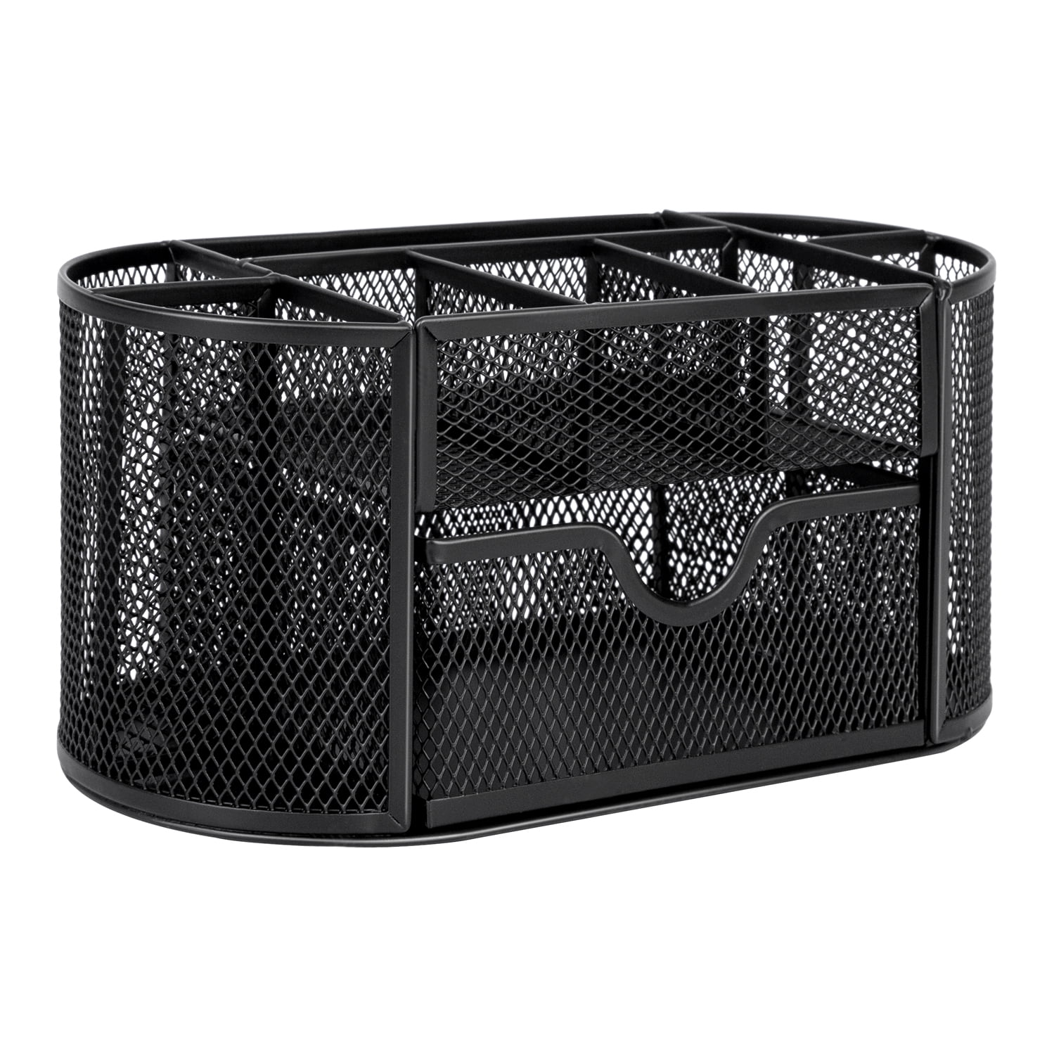 Deli Mesh Desk Organizer, 8 Compartments with Drawers, Black Walmart