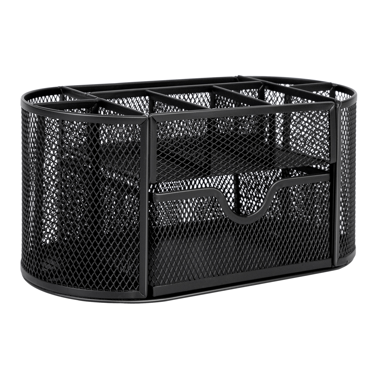 Deli Mesh Desk Organizer with Drawer, 8 Compartments, Black photo 8