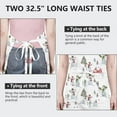 thumbnail image 6 of White Christmas Snowman Apron-Garden Aprons for Women with Pockets-Cotton Linen Waterproof Kitchen Cooking Gardening Aprons Adjustable for Kitchen,Cooking,BBQ and Salon 32"x27", 6 of 7