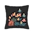thumbnail image 4 of Set of 2 18x18in Throw Pillow Covers with Vibrant Floral and Plant Design on Black Background - Perfect for Couch Bed or Car, 4 of 8