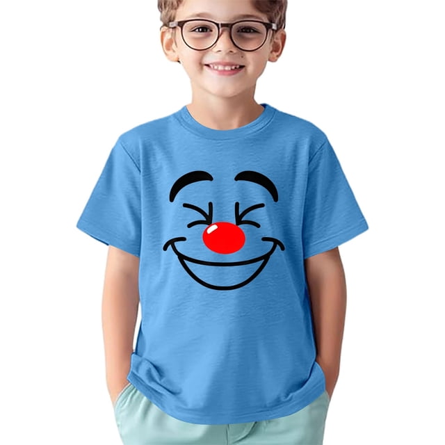 T-shirts et Chemises pour Enfants - T-Shirt à Col Rond à Manches Courtes Confortable avec Imprimé pour Filles, Tenue de Sport Décontractée pour Actives