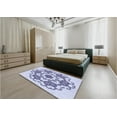 thumbnail image 5 of Ahgly Company Machine Washable Indoor Rectangle Transitional Lavender Blue Area Rugs, 5' x 7', 5 of 7