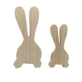 thumbnail image 3 of Binwennn 2pcs Easter Bunny Decoration Exquisite Wood Rabbit Shape Decoration For Home For Daily Easter For Present (Long Eared Rabbit 2 Piece Set) Ds9 Ornament Matrix Ornament Christmas Three, 3 of 8