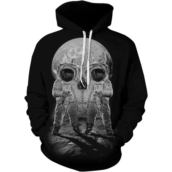 Sankill Unisex Realistic 3d Digital Pullover Sweatshirt Hoodie Hooded Sweatshirt S-3XL