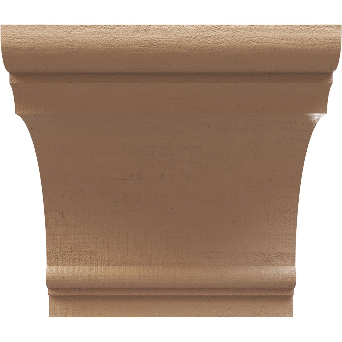 6"W x 6"D x 6"H Wide Hughes Rough Cedar Woodgrain TimberThane Corbel, Primed Tan