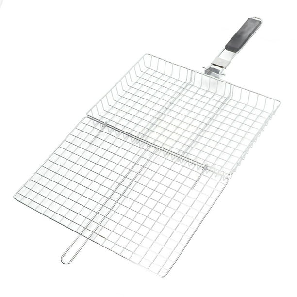 Cesta Para Asar, Cesta Para Asar Para Barbacoa De Acero Inoxidable, De Haya Plegable Resistente Al Calor, Fácil De Sostener Para Verduras Y Hamburguesas