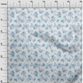 thumbnail image 3 of oneOone Cotton Silk Blue Fabric Floral Dress Material Fabric Print Fabric By The Yard 42 Inch Wide, 3 of 4