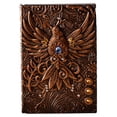 thumbnail image 1 of Cuaderno de escritura con patrón de Phoenix 3D de cuero en relieve retro Zulema Cuadernos de mujeres A5 100 hojas, 1 of 8