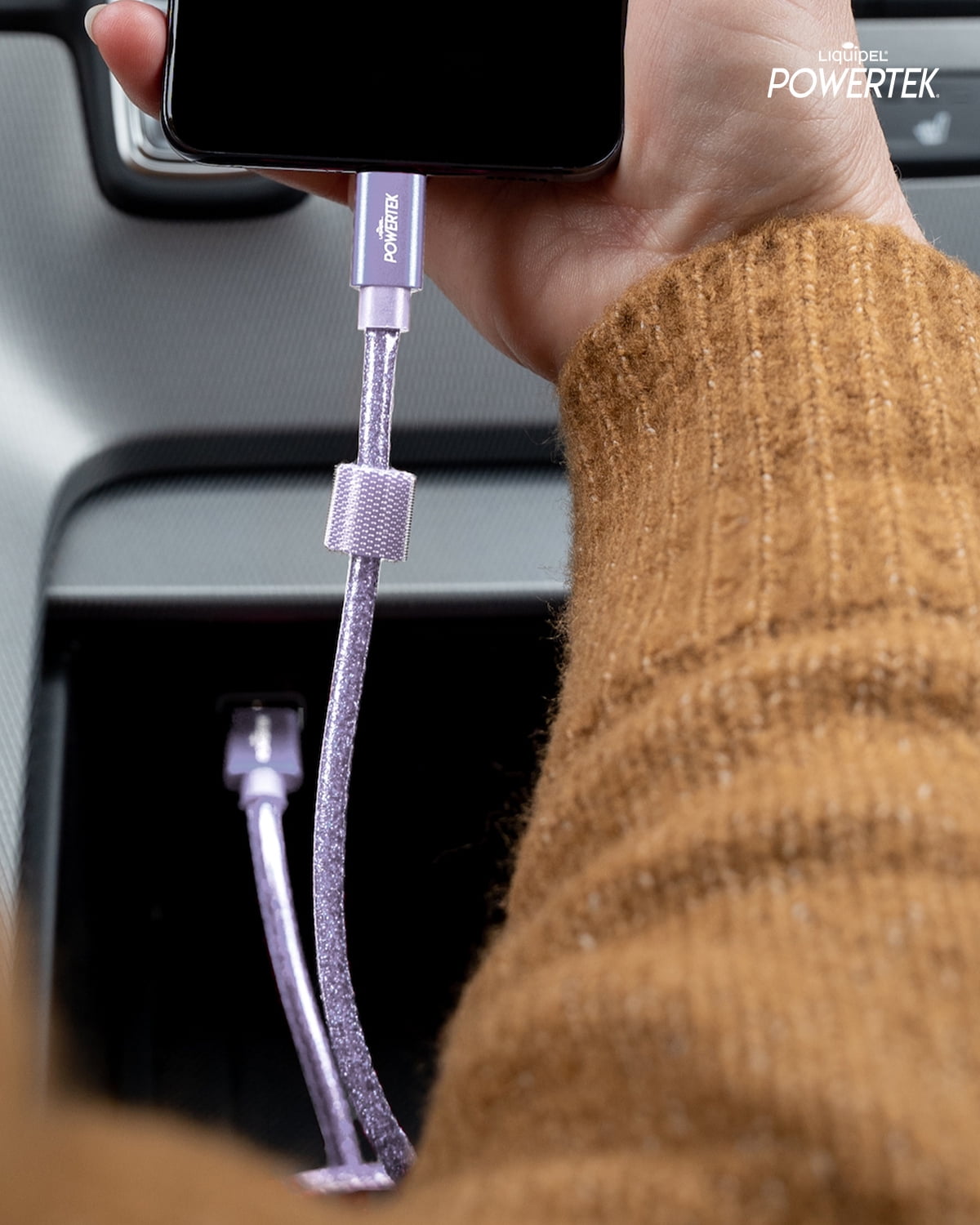 Liquipel Powertek USB C Lightning iPhone Charger Cable [MFI Certified], 6ft Fast Charging, Pastel Glitter