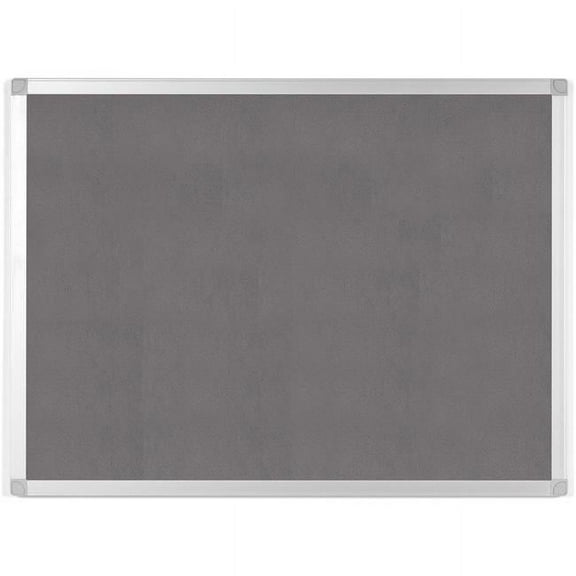 Bi-silque S.A  36 x 48 in. Ayda Fabric Bulletin Board - Gray