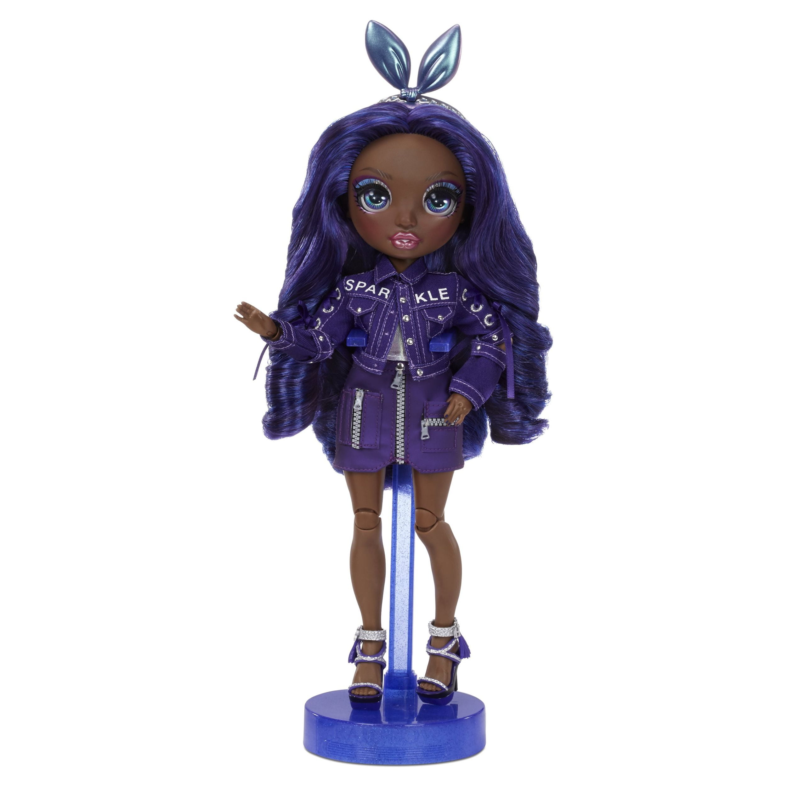 Rainbow High Krystal Bailey Indigo (Dark Blue Purple) Fashion Doll With 2 Complete Mix & Match Outfits And Accessories, KidsToy Gift 6-12 Years