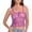 Purple, variant on Rhinestones Camisole Tops for Women Sparkly Clubwear Cropped Blouses Sleeveless Daimond-Like Shiny Tank Top (XL, Pink)