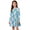 Light Blue, variant on Girls Easter Dress Bunny Print Long Sleeve A-Line Casual Party Dress Light Blue Polyester Spandex Sizes 4-14,Size 7-8 T