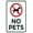 Warning Sign 2, variant on No Pets Or Glass in Pool Area Warning Sign - 8"x12", Metal Decor for Home, Business, Yard, Easy to Mount