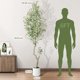 thumbnail image 2 of 7ft (1 piece) de altura artificial olive tree con blanca planter y green fake moss para home oficina sala de estar dormitorio stairs y foyer decor, 2 of 5