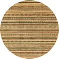 thumbnail image 1 of Ahgly Company Machine Washable Indoor Round Abstract Gen Brown Yellow Area Rugs, 5' Round, 1 of 7