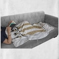 thumbnail image 6 of Egypt Soft Flannel Fleece Throw Blanket, Oriental Woman with Hieroglyph Dresses Silhouette Style Arrangement, Cozy Plush for Indoor and Outdoor Use, 50" x 70", Pale Brown and Black, by Ambesonne, 6 of 6