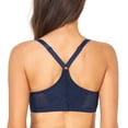 thumbnail image 7 of Exerin Racerback Full Figure Underwire Women's Front Close Bra Seamless Unlined Bra(Blue,46C), 7 of 7