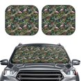 thumbnail image 2 of Goofa Flamingos And Palm Leaves Pattern 2 Piece Car Windshield Sun Shade Foldable | Front Windshield Shade for Sun, Heat and UV Rays | Sunshade for Car Front Window-Small, 2 of 7