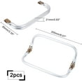 thumbnail image 2 of 20.5cm/8" U-Shaped Bag Handle Inner Kiss Clasp Lock Aluminum Purse Frame Handle 2pcs(1 Pair) Purse Bag Frame Tubular Frame Hardware Replacements for Sewing Bag Clutch Crafts DIY Projects for DIY, 2 of 9