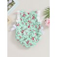 thumbnail image 4 of LMLYSoH Newborn Baby Girls Lace Flower Romper Round Neck Button Closure Jumpsuit Summer Clothes, 4 of 8