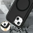 thumbnail image 6 of Dteck Case with Tempered Glass Screen Protector for iPhone 14,Shockproof Rubber Case Compatible with MagSafe Hybrid PC Full Body Protection Cover,Black, 6 of 6