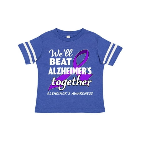 

Inktastic We ll Beat Alzheimers Together- Alzheimers Awareness Gift Toddler Boy or Toddler Girl T-Shirt